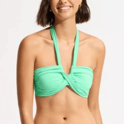 Seafolly Collective Halter Bandeau Bikini Top 11 Seafolly Collective Halter Bandeau Bikini Top -Fashion Lingerie Store SeafollyCollectiveHalterBandeauBikiniTopAtoll33816 9421