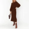 Show Me Your Mumu Barb Sweater Dress Chocolate 2 Show Me Your Mumu Barb Sweater Dress Chocolate -Fashion Lingerie Store ShowMeYourMumuBarbSweaterDressChocolate1