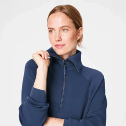 Spanx AirEssentials Half Zip -Fashion Lingerie Store SpanxAirEssentialsHalfZip50346R50346RNavy 1