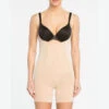 Spanx OnCore Open-Bust Mid-Thigh Bodysuit -Fashion Lingerie Store Spanx Open Bust Body 10130R Beige petticoat fair F