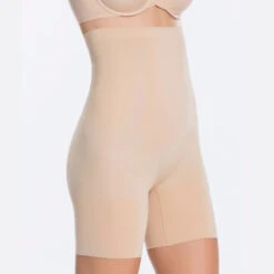 Spanx OnCore High-Waisted Mid-thigh Short 11 Spanx OnCore High-Waisted Mid-thigh Short -Fashion Lingerie Store Spanx Slimcognito SS1915 Nude Petticoat Fair S