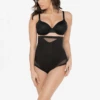 Sexy Sheer Shaping High Waist Brief -Fashion Lingerie Store TCSexySheerShapingHighWaistBrief2785Black 3