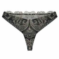 Spotlight Embroidery Thong Black/Gold
