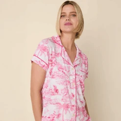 Pima Knit Capri Set -Fashion Lingerie Store TheCat sPajamasPimaKnitCapriSetPalmGroveToile 3