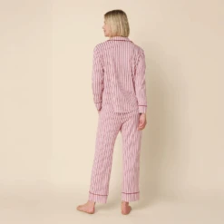 Pima Knit Capri Set -Fashion Lingerie Store TheCat sPajamasPimaKnitCapriSetRedWhite 1