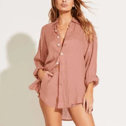 Playa Linen Boyfriend Shirt
