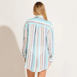 Playa Linen Boyfriend Shirt 12 Playa Linen Boyfriend Shirt -Fashion Lingerie Store VitaminAPlayaLinenBoyfriendShirt6307405Stripe 2