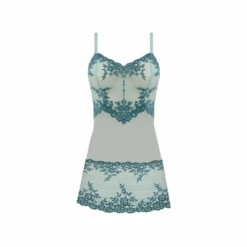 Wacoal Embrace Lace Chemise Eggshell/Brittany Blue 9 Wacoal Embrace Lace Chemise Eggshell/Brittany Blue -Fashion Lingerie Store WacoalEmbraceLaceChemise814191EggshellBrittanyBlue 1
