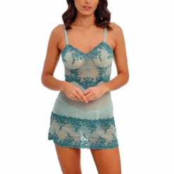 Wacoal Embrace Lace Chemise Eggshell/Brittany Blue