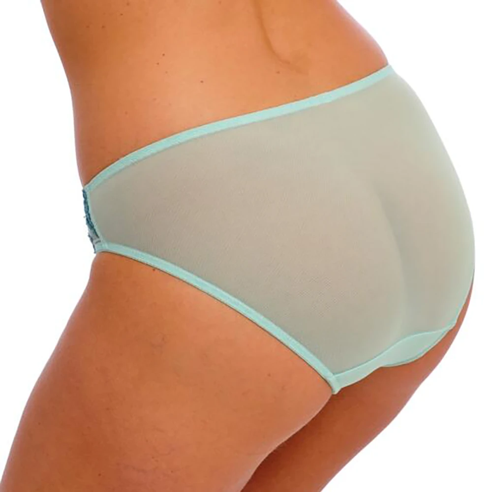 Wacoal Embrace Lace Hi-Cut Eggshell/Brittany Blue 5 Wacoal Embrace Lace Hi-Cut Eggshell/Brittany Blue - Image 3