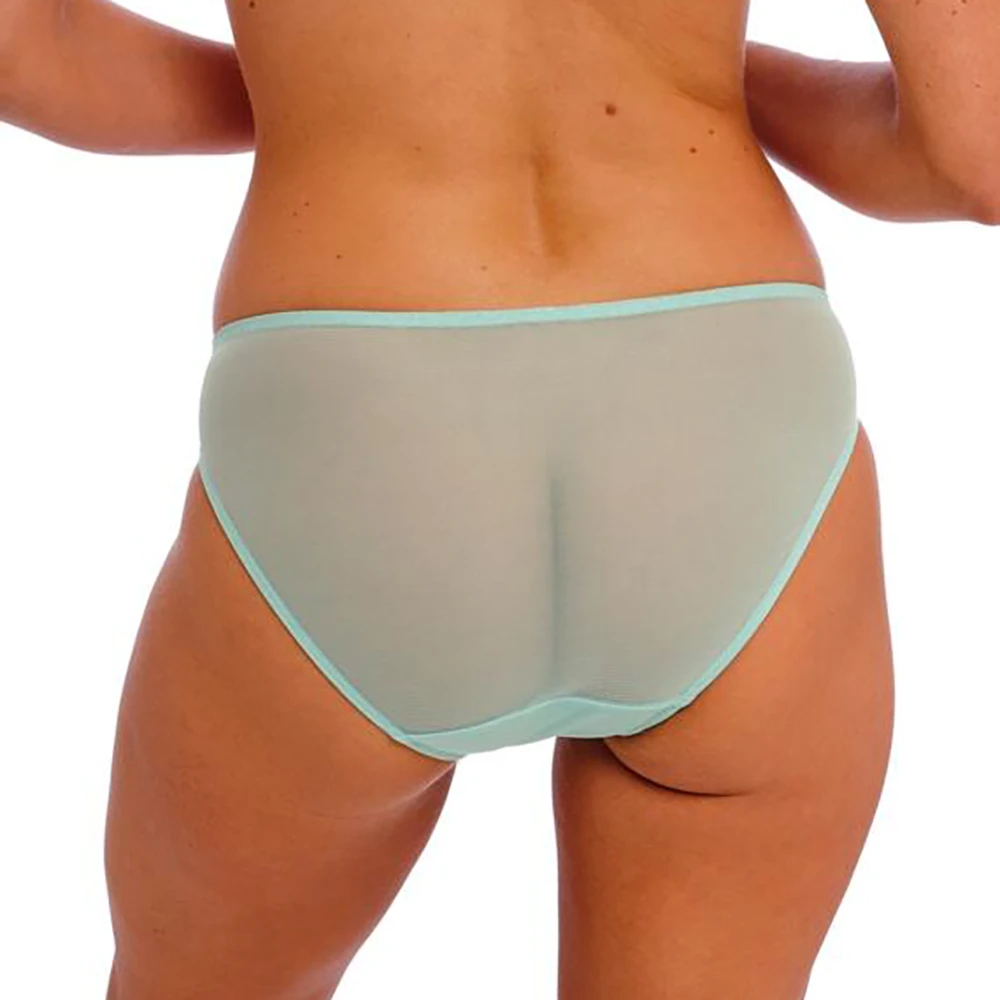 Wacoal Embrace Lace Hi-Cut Eggshell/Brittany Blue 4 Wacoal Embrace Lace Hi-Cut Eggshell/Brittany Blue - Image 2