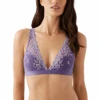 Wacoal Embrace Lace Wire Free Bralette Grape -Fashion Lingerie Store WacoalEmbraceLaceWireFreeBralette852189Grape