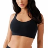 Wacoal Feeling Flexible Bralette -Fashion Lingerie Store WacoalFeelingFlexibleBralette835332BlackandRose3