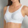 ANITA Wireless Sports Bra White -Fashion Lingerie Store anita max support sports 5527 white petticoat fair f